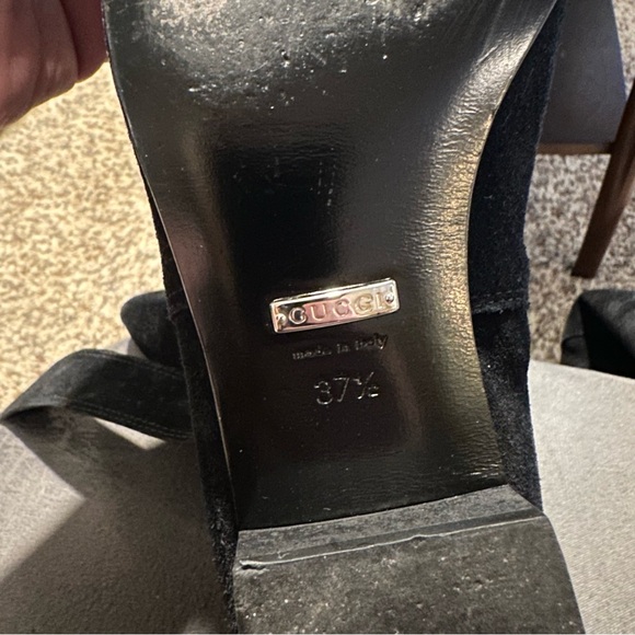 Gucci Dionysus suede over the knee boots size 37 1/2 black - Picture 8 of 16